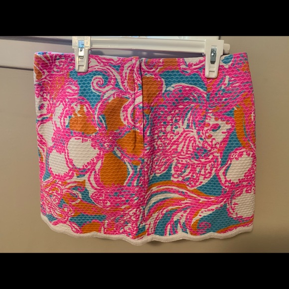 LILLY PULITZER Michelina Skort Shorely Blue sz 0 - Picture 2 of 3